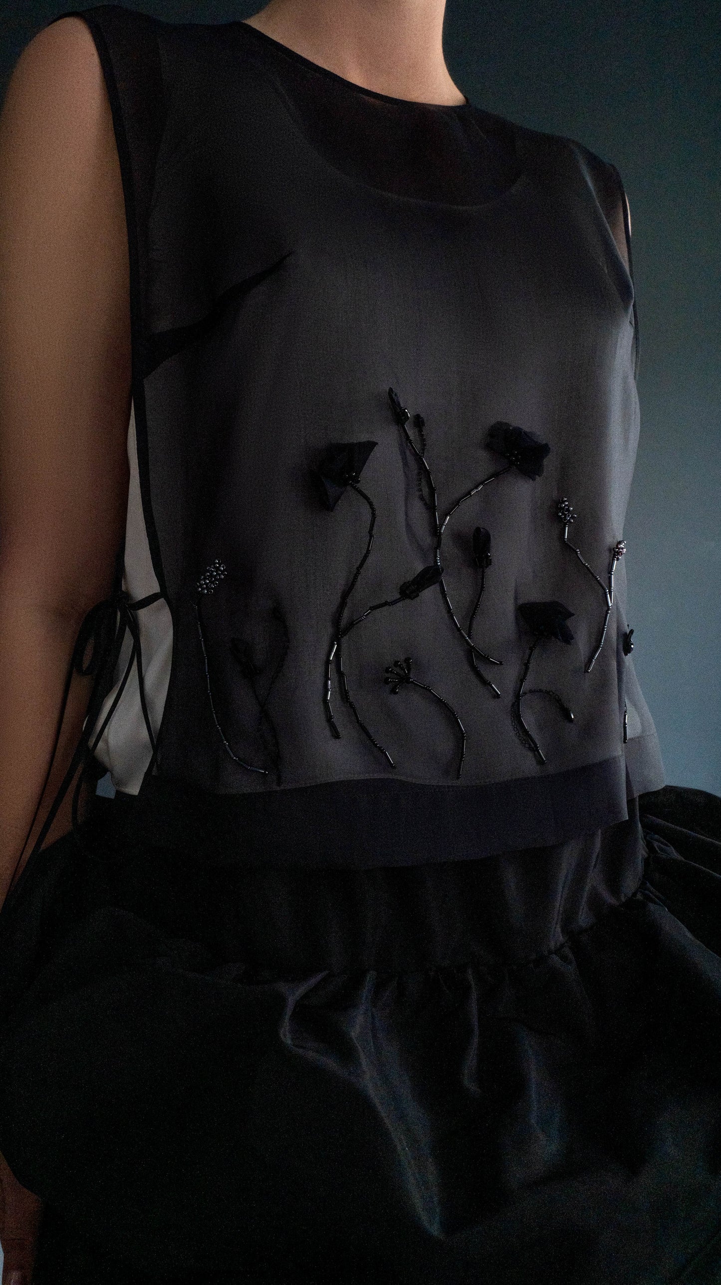 Weste aus Seidenorganza