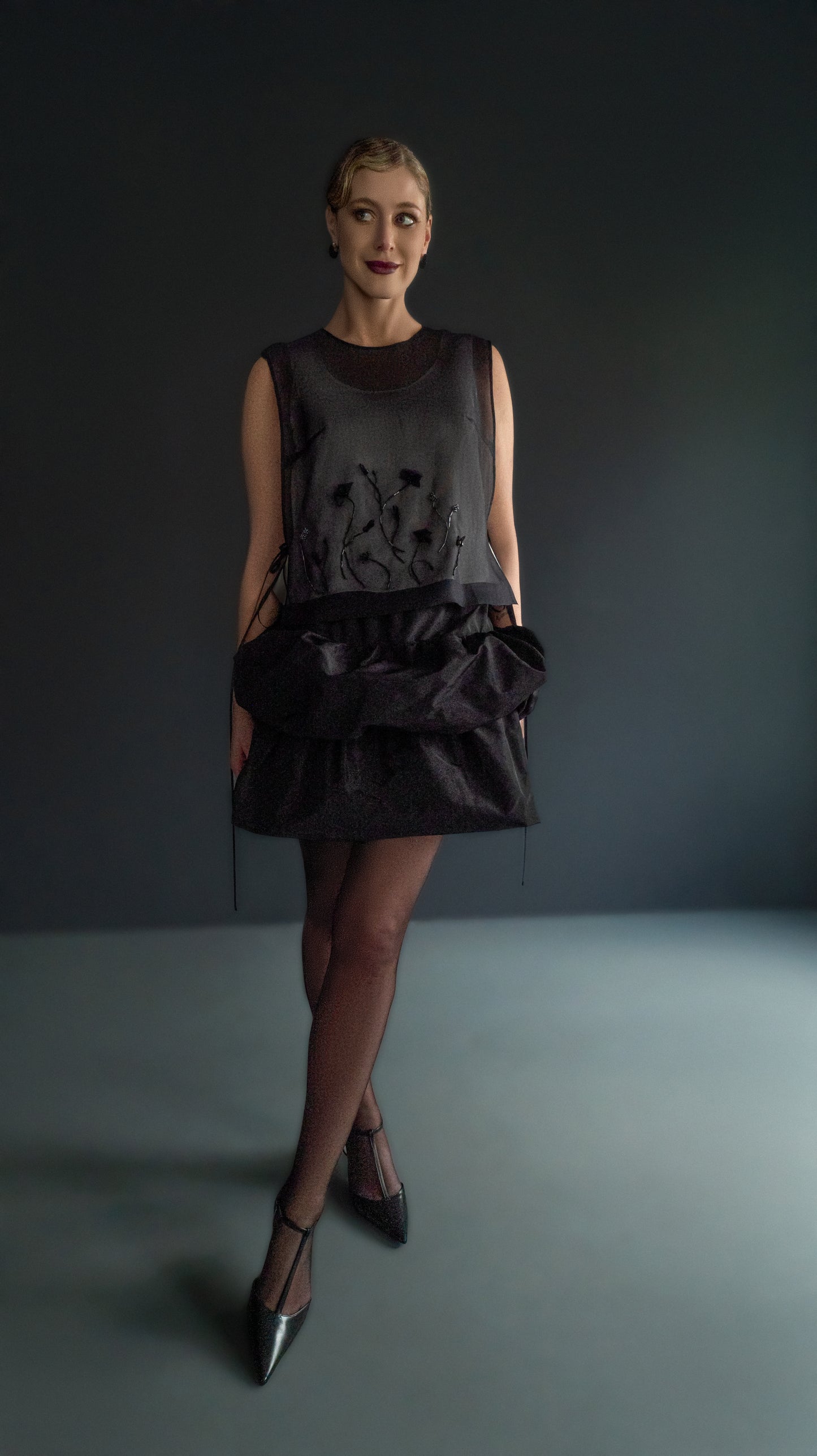 Weste aus Seidenorganza